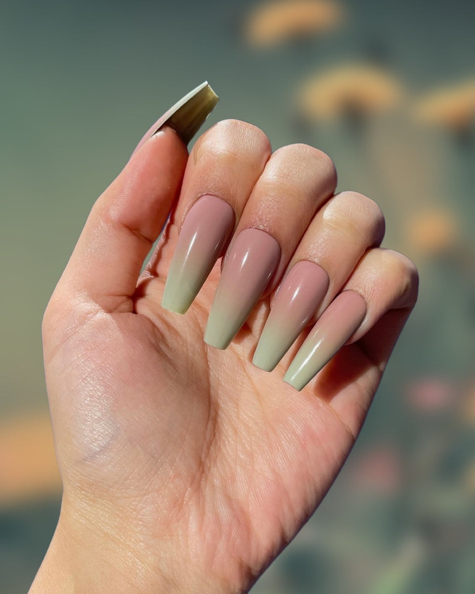 Sage Green Pastel Nails That Glow