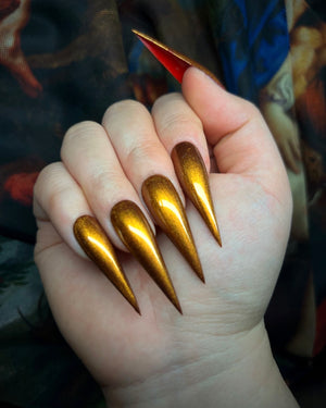 Molten Bronze: Red Bottoms