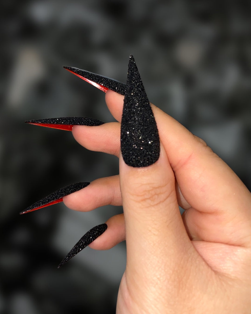 Obsidian Black: Red Bottoms – Pamper Nail Gallery