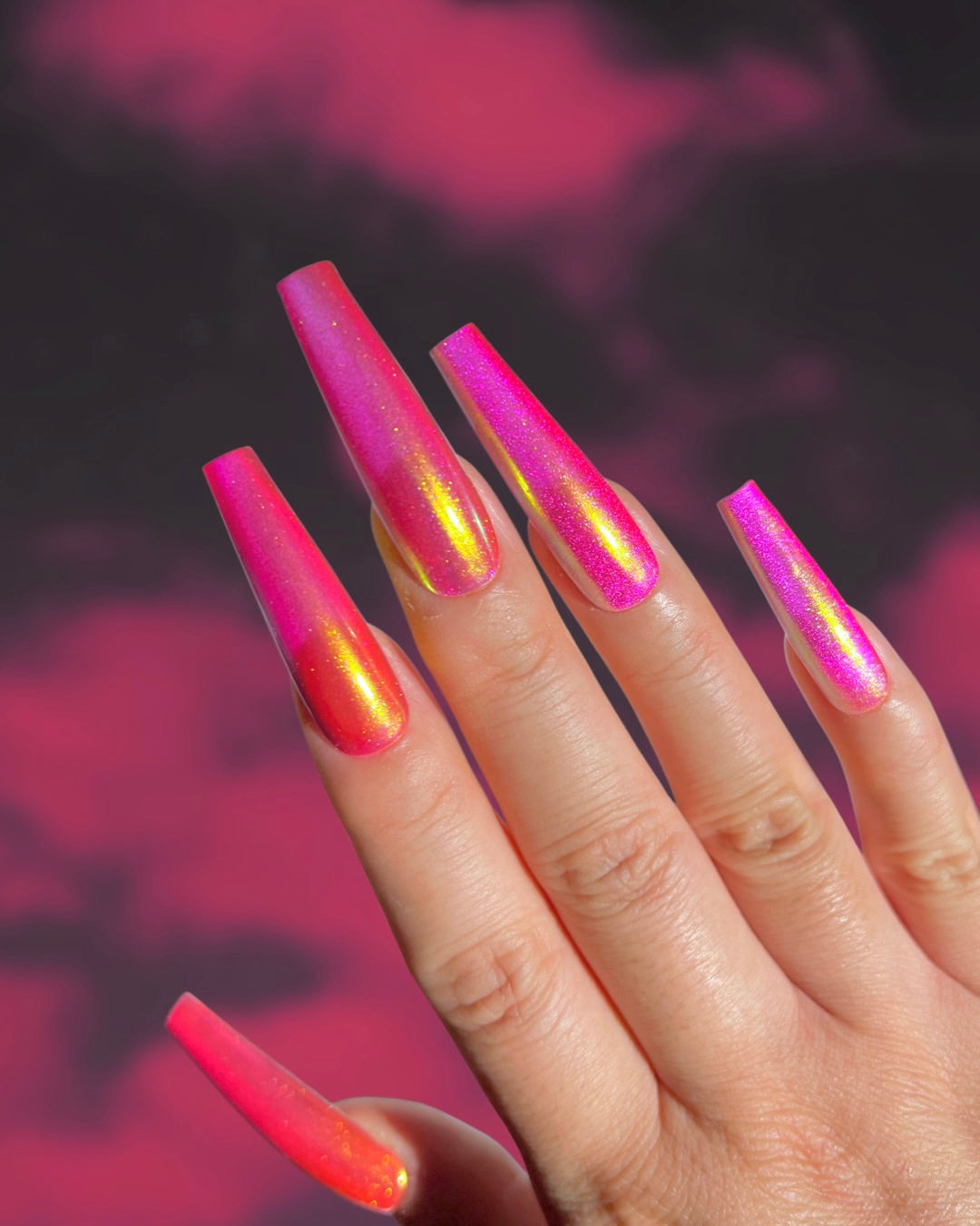 CALLIE Reusable Press on Nails Neon Pink and Green Abstract Nails - Etsy |  Summer nails, Nail designs, Neon nails