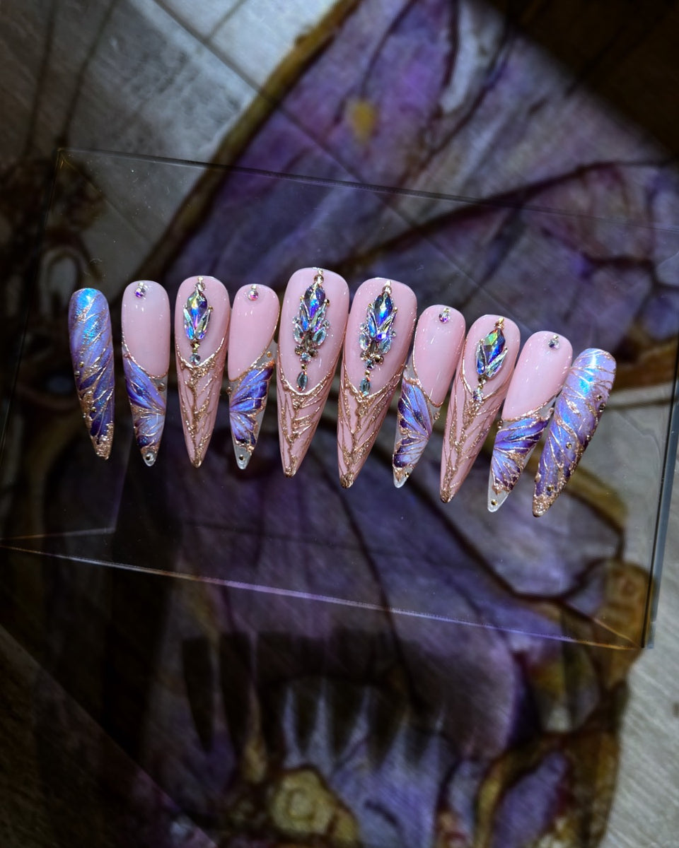 Amethyst Butterflies – Pamper Nail Gallery