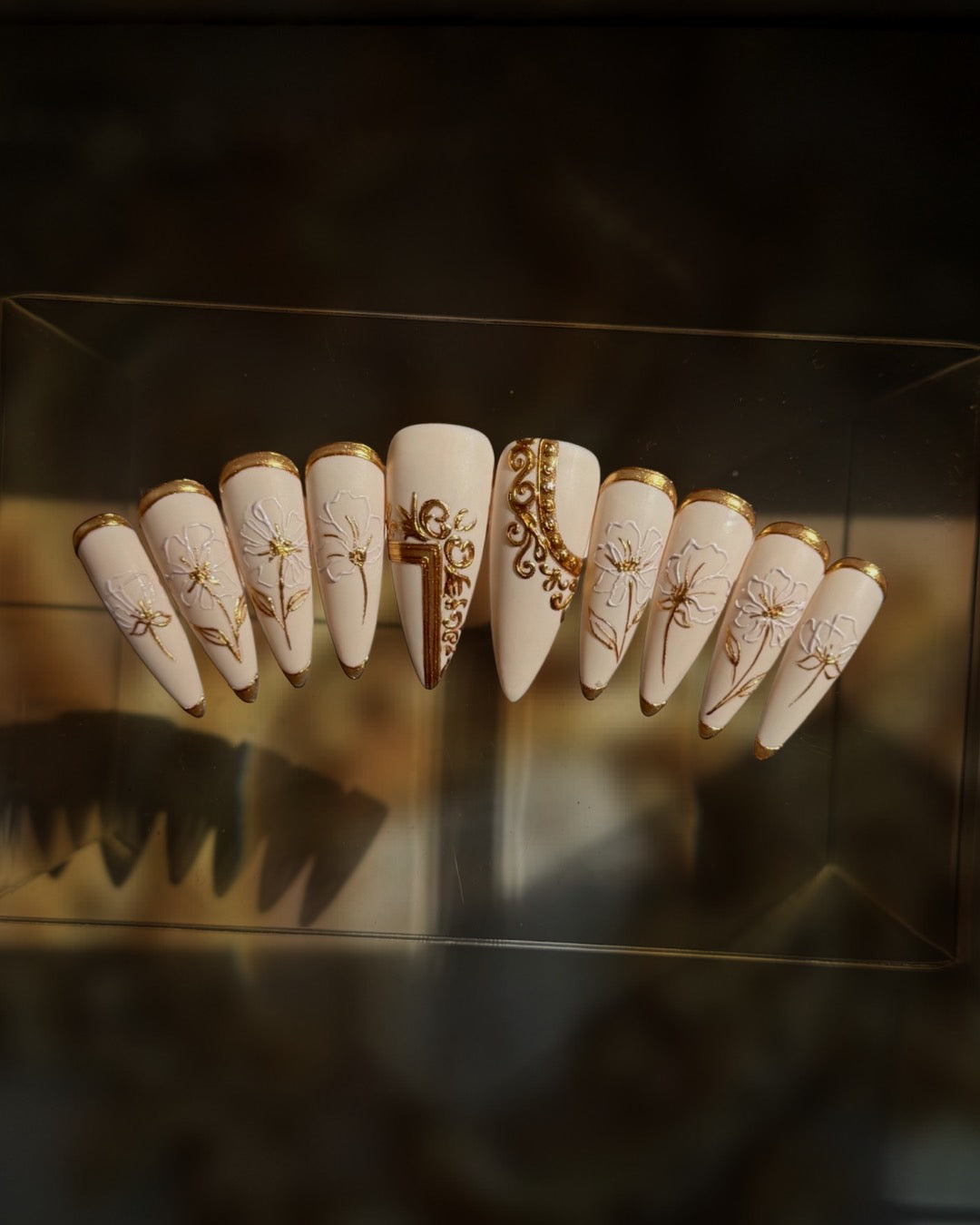 Cream Rococo Cream Rococo Frames – Pamper Nail Gallery