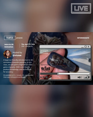 April 23, 2026 @ 2PM PST Pamper Academy: Intro to 3D Animation with @vivxue