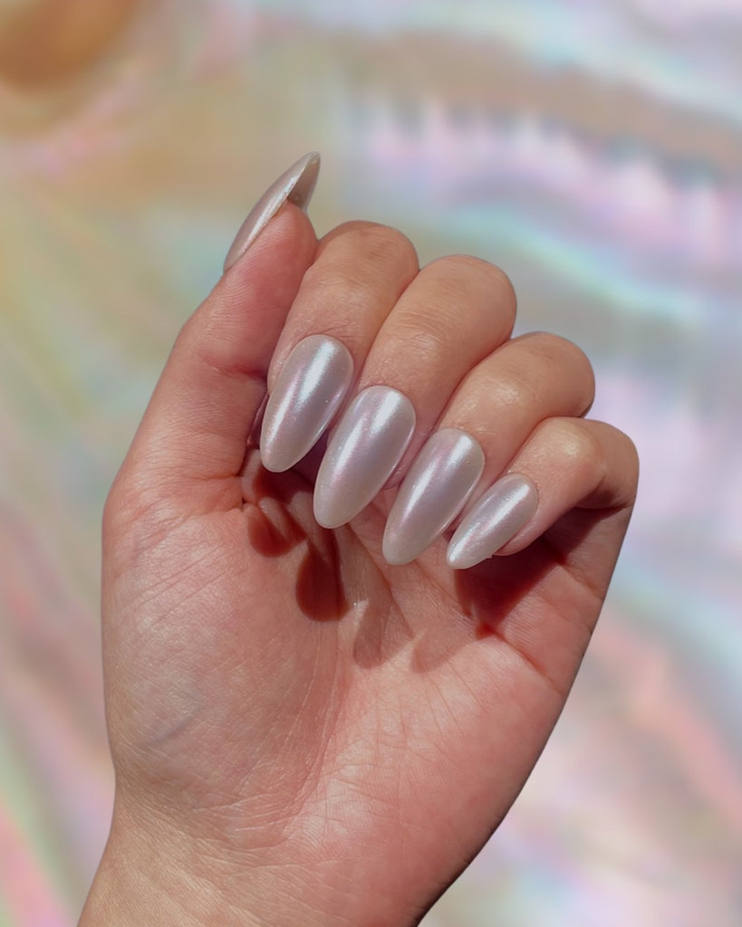 I want nails like this for my wedding. What do I ask for? Can this be done  with acrylic tips or polygel? I'm overwhelmed with the amount of nail  extension options nowadays.