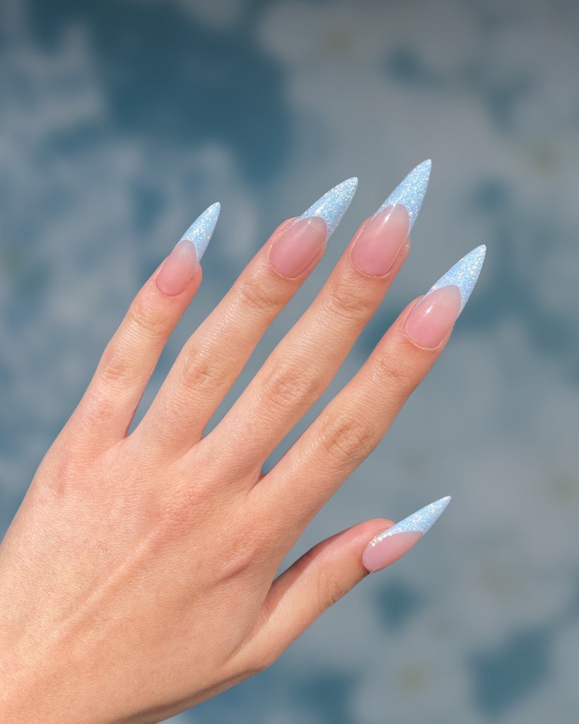 Sparkling Azure French-Pamper Nail Gallery-season of sun
