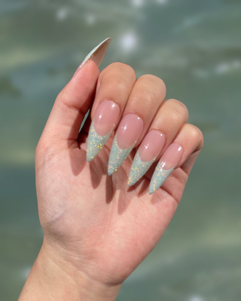 Sparkling Sage French-Pamper Nail Gallery-season of sun