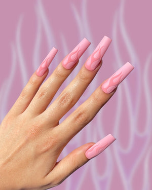 Baby Pink Velvety Flames
