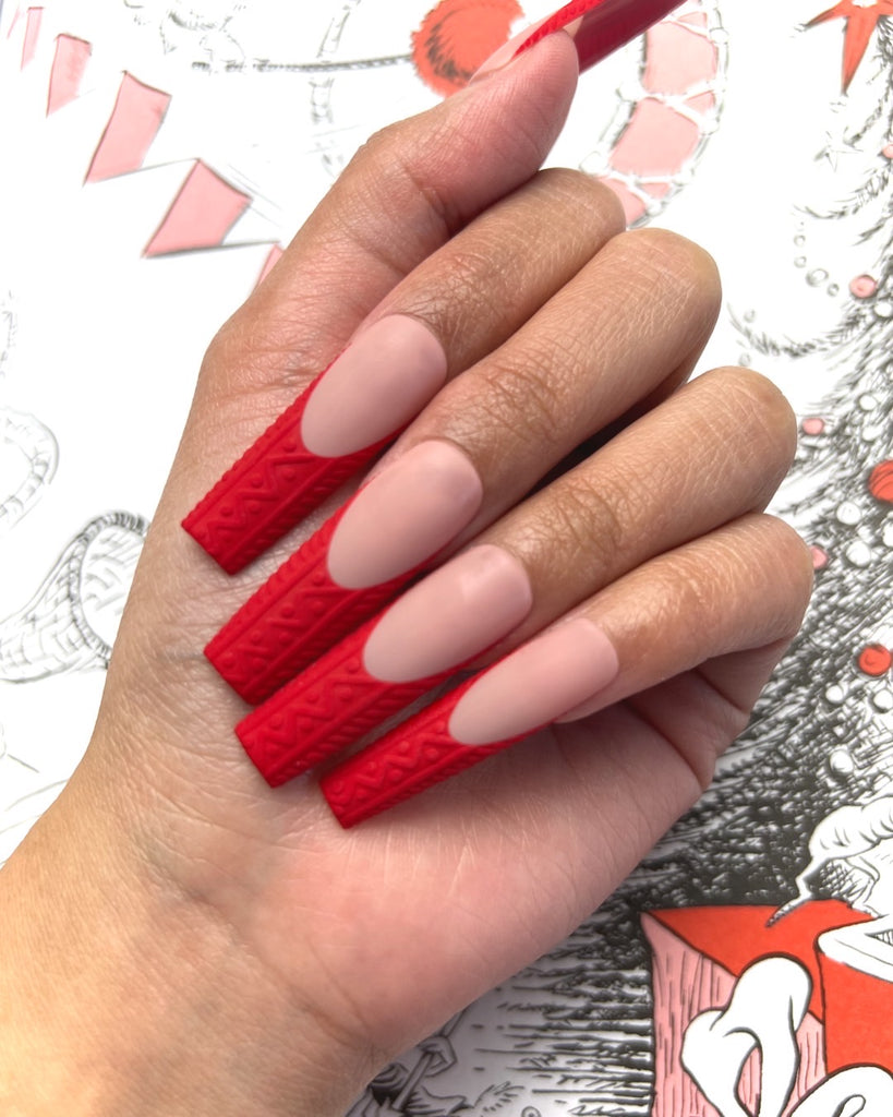 Red Sweater Weather-Pamper Nail Gallery-season of magic 