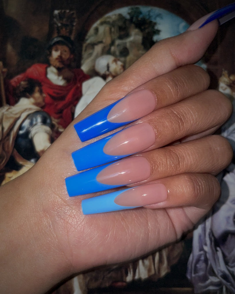French Azure-Pamper Nail Gallery-french tip 