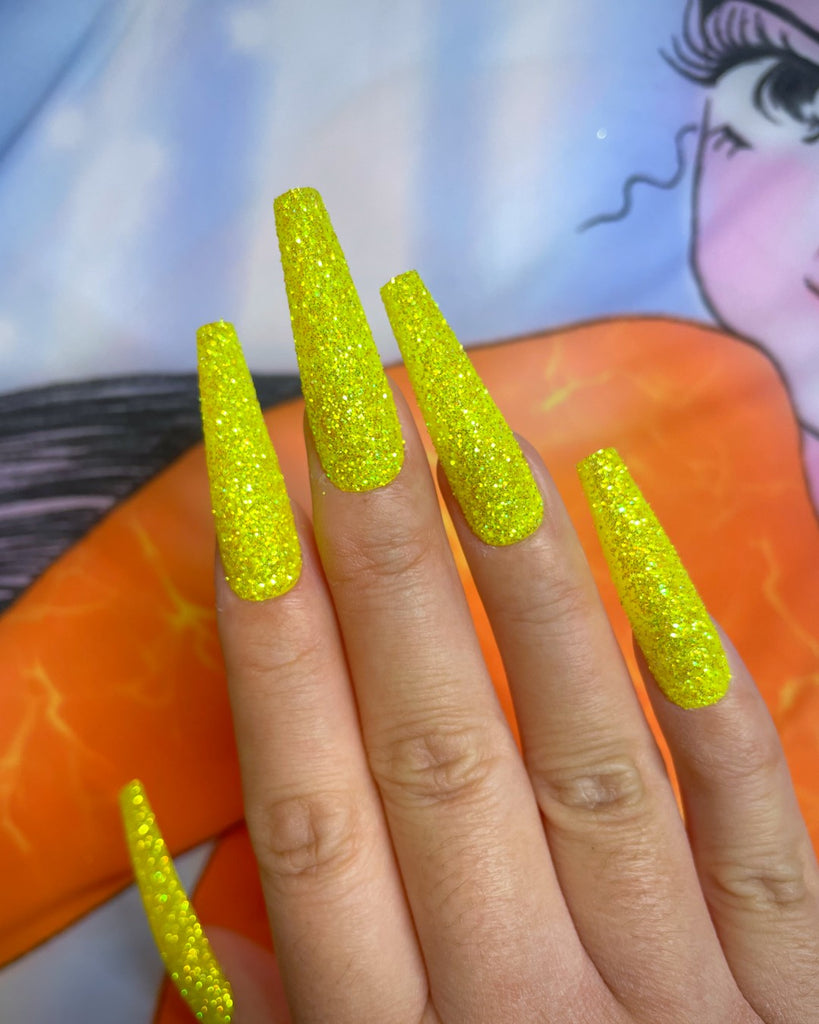 Lemon Drops-Pamper Nail Gallery-glitter