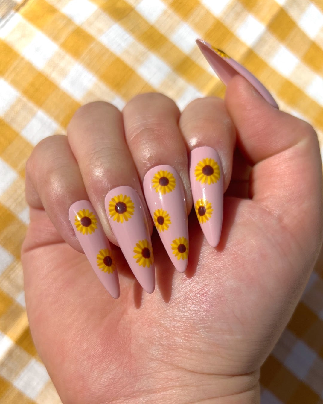Bright Sunflower Nail Designs