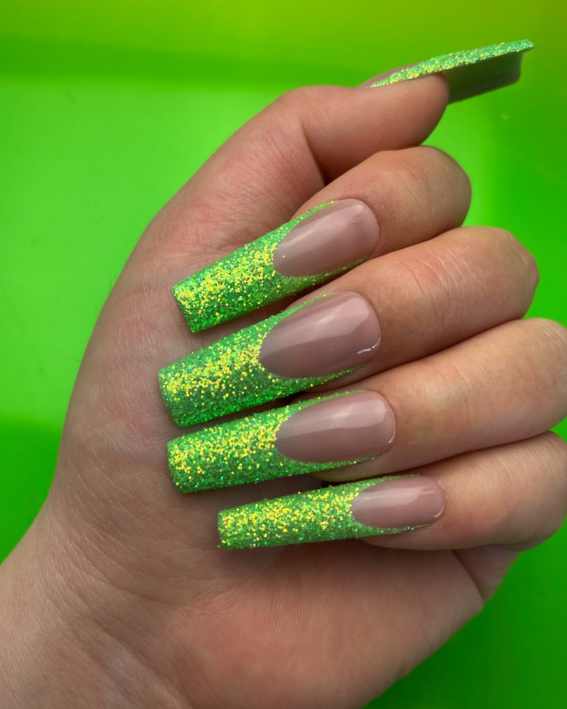 French Sour Apple-Pamper Nail Gallery-french tip 