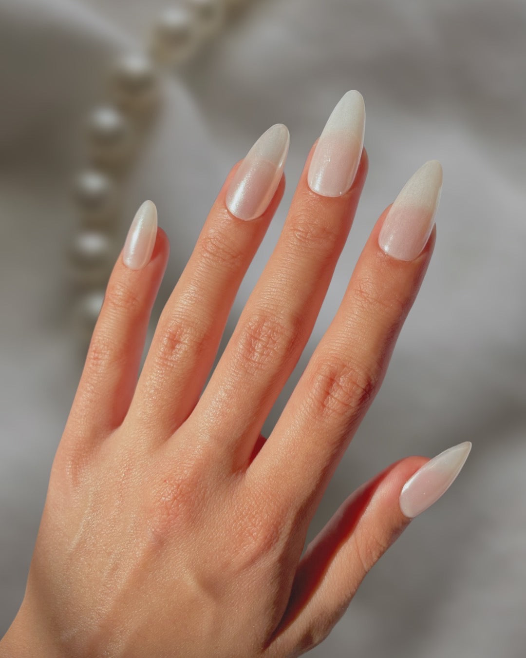 Beautiful Pearl Manicure White Nails Texture Stock Photo 1030387219 |  Shutterstock