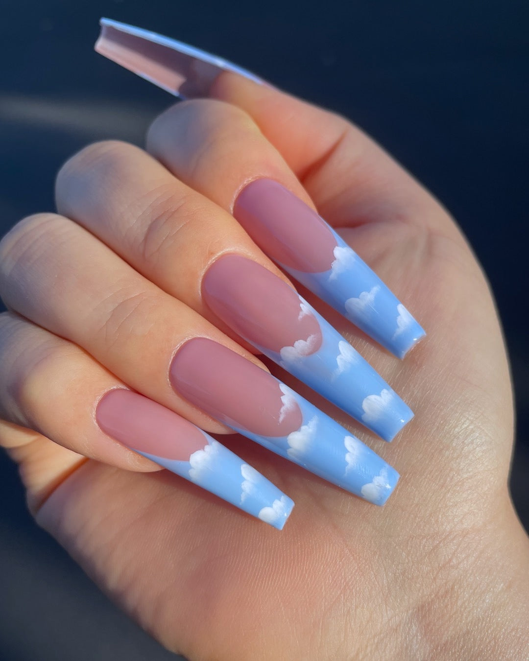 Sky French Pamper Nail Gallery