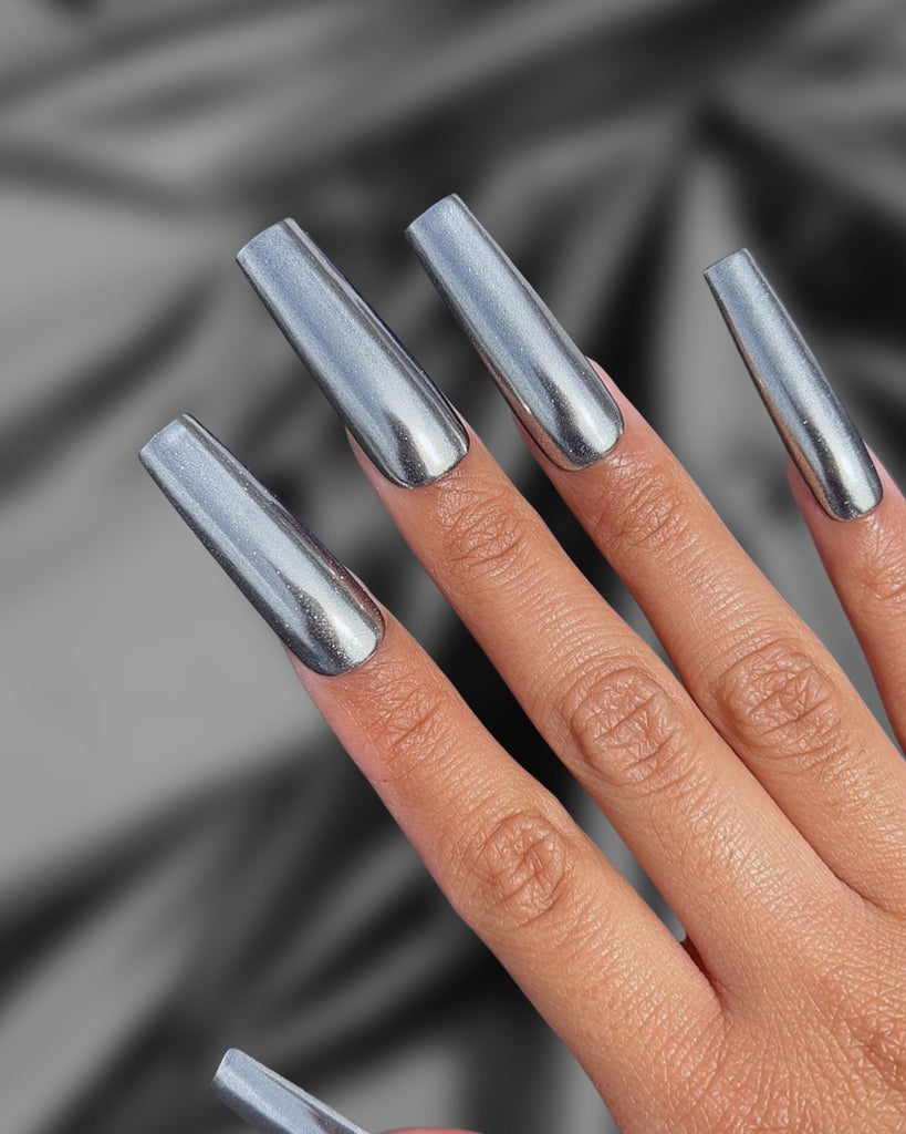 Mercury- Pamper Nail Gallery- solid silver chrome 