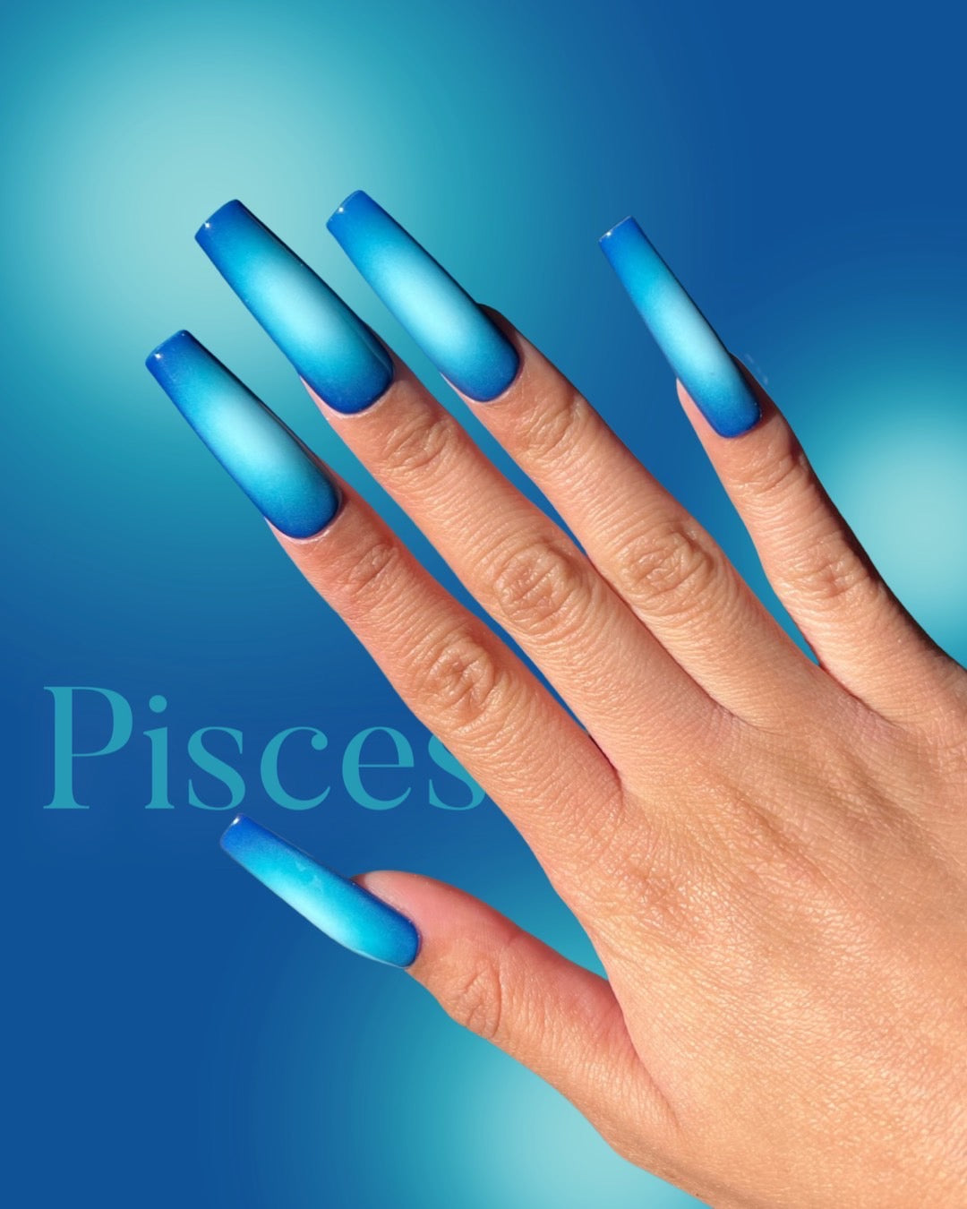 Starlit Deep Blue Nails with Gold