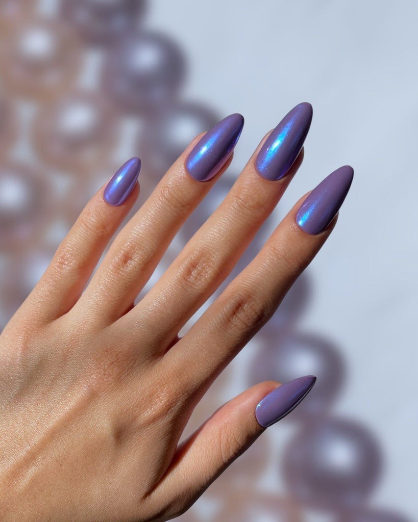 Light Purple Nails Glossy Ombre Super Long Coffin Press on Ballerina –  CUTEAGE